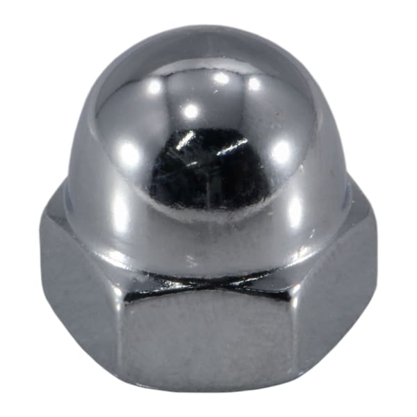 Midwest Fastener Standard Crown Cap Nut, M10-1.50, Steel, Chrome Plated, 10 PK 74568 - main